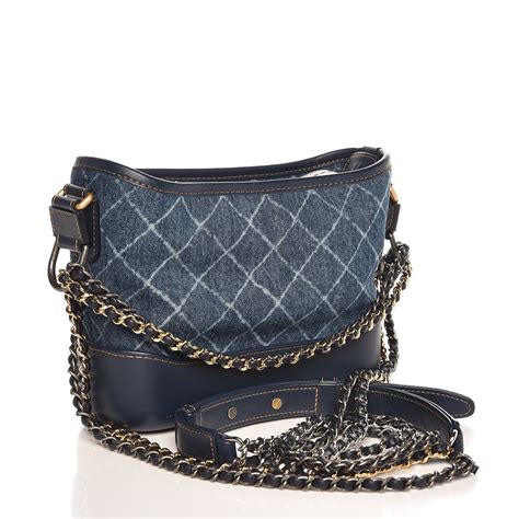 chanel denim calfskin small gabrielle hobo blue|chanel gabrielle purse bag.